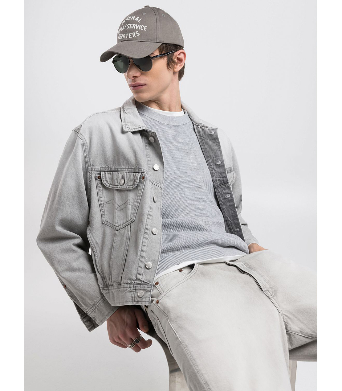 9Z1 ECO PLUS ライトデニムジャケット（セットアップモデル） 詳細画像 スーパーライトグレー 4